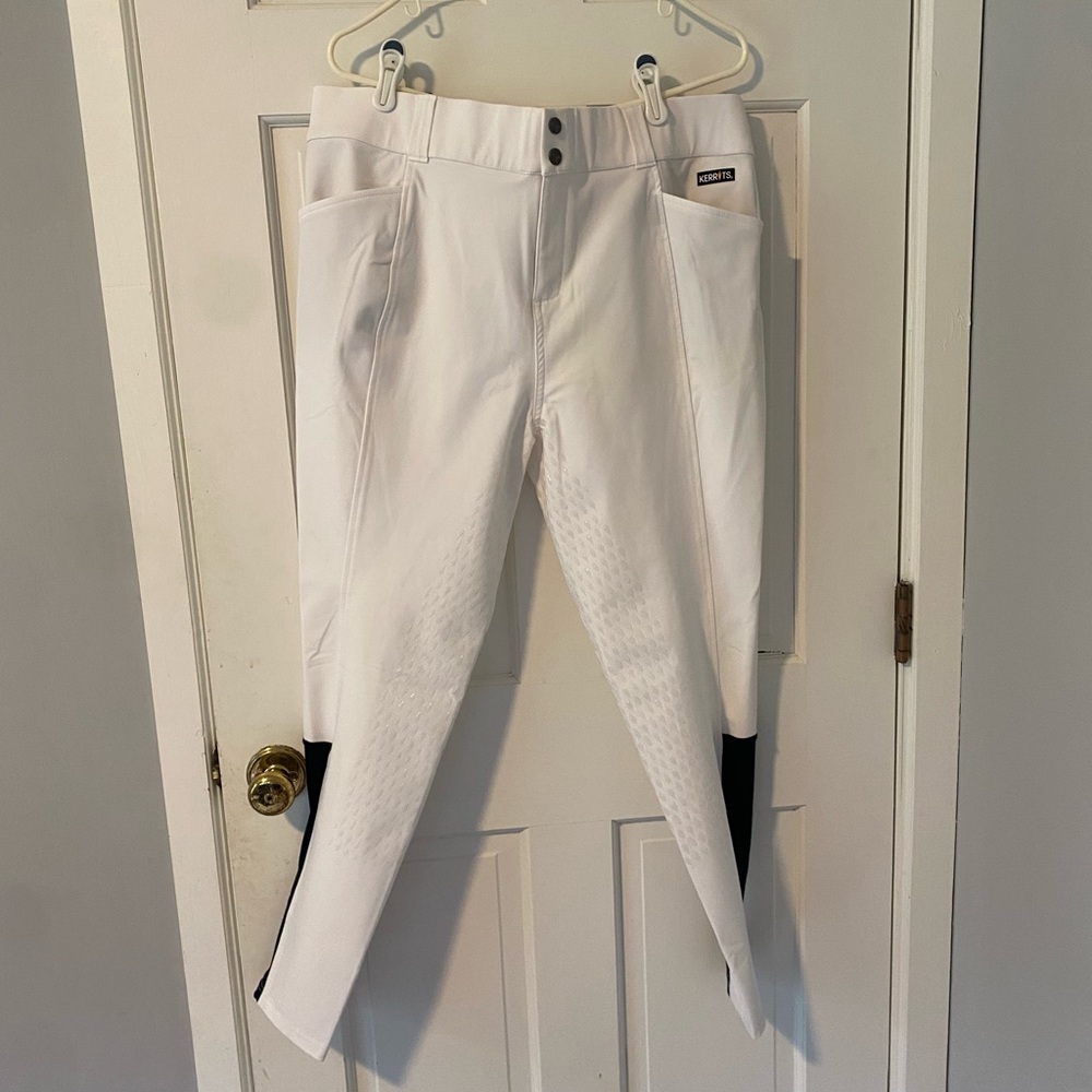Kerrits White IceFill Affinity Breeches. Ladies XL. NWT